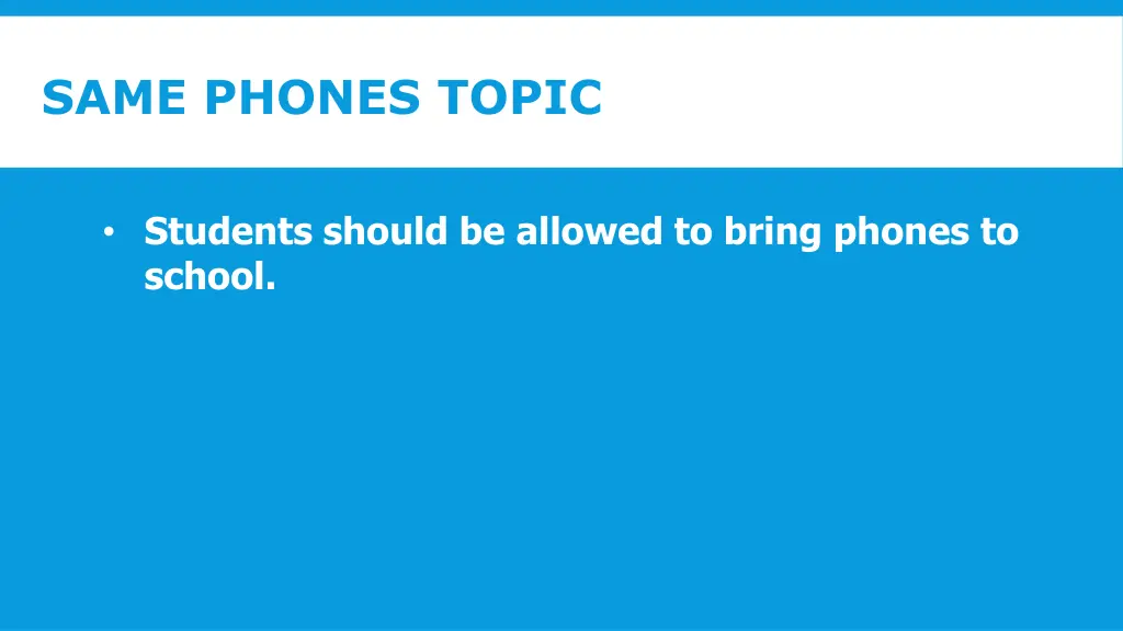 same phones topic