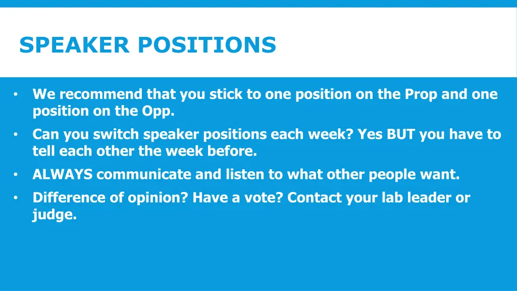 speaker positions