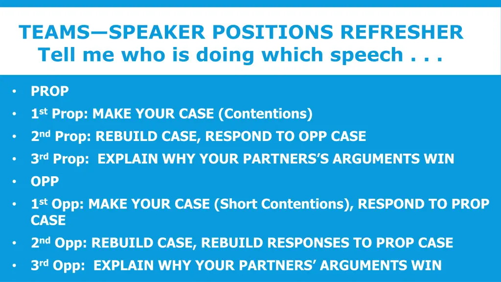 teams speaker positions refresher tell
