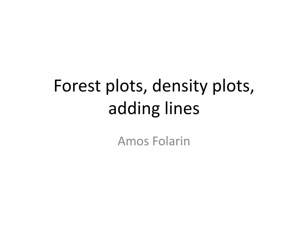 forest plots density plots adding lines