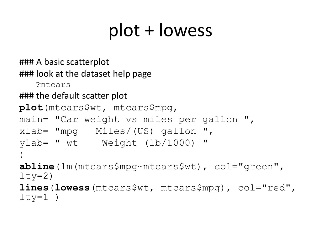 plot lowess