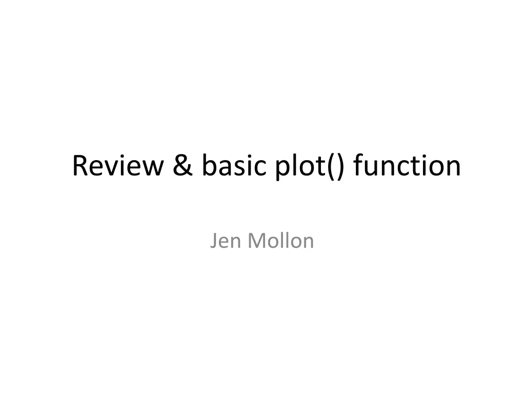 review basic plot function
