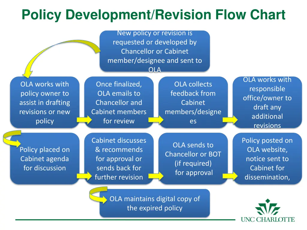 policy development revision flow chart
