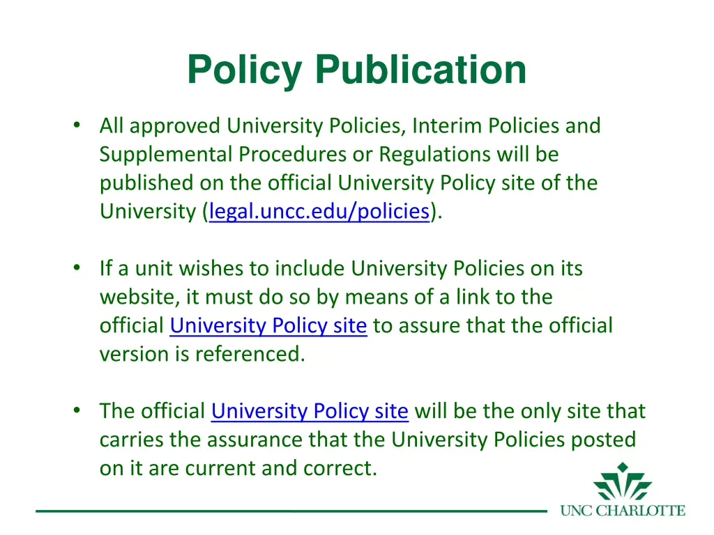 policy publication