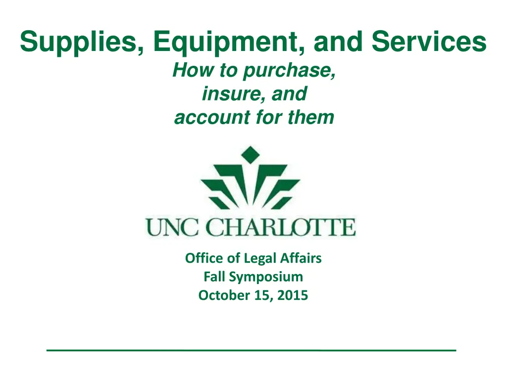 supplies equipment and services how to purchase