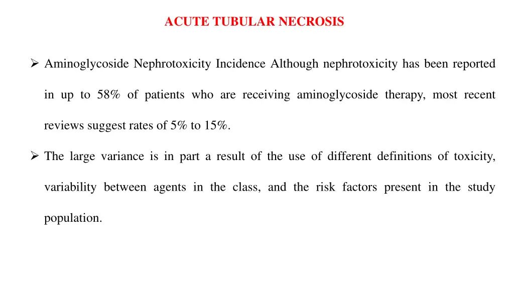 acute tubular necrosis
