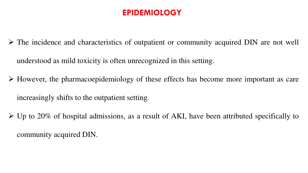epidemiology