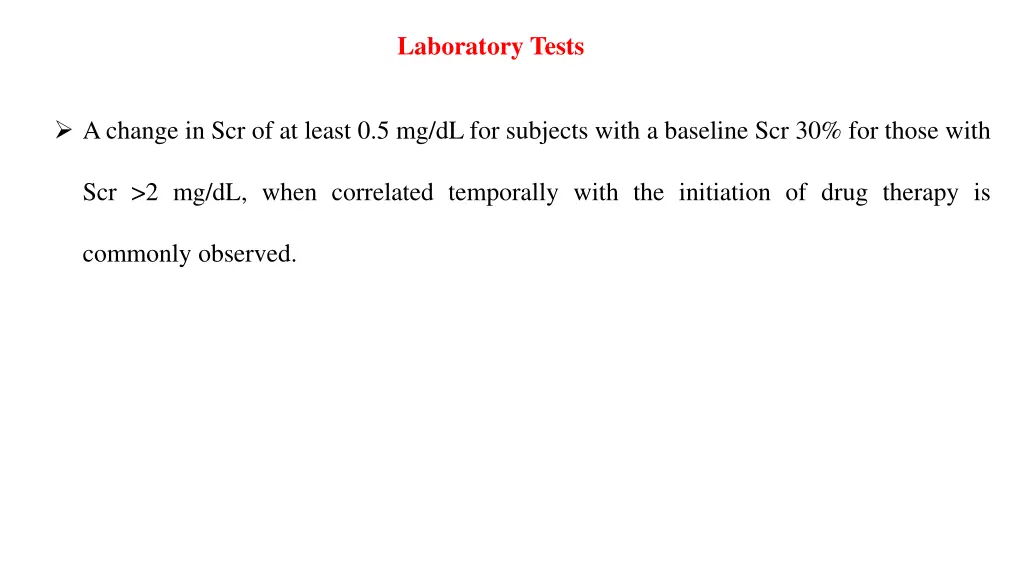 laboratory tests