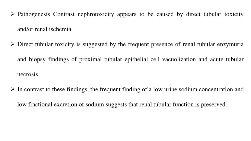pathogenesis contrast nephrotoxicity appears
