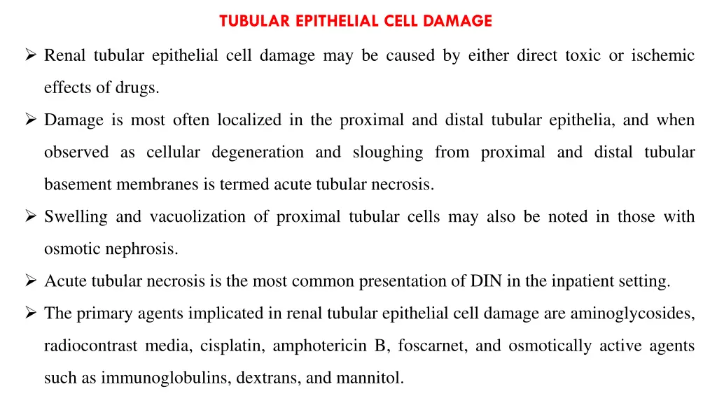 tubular epithelial cell damage