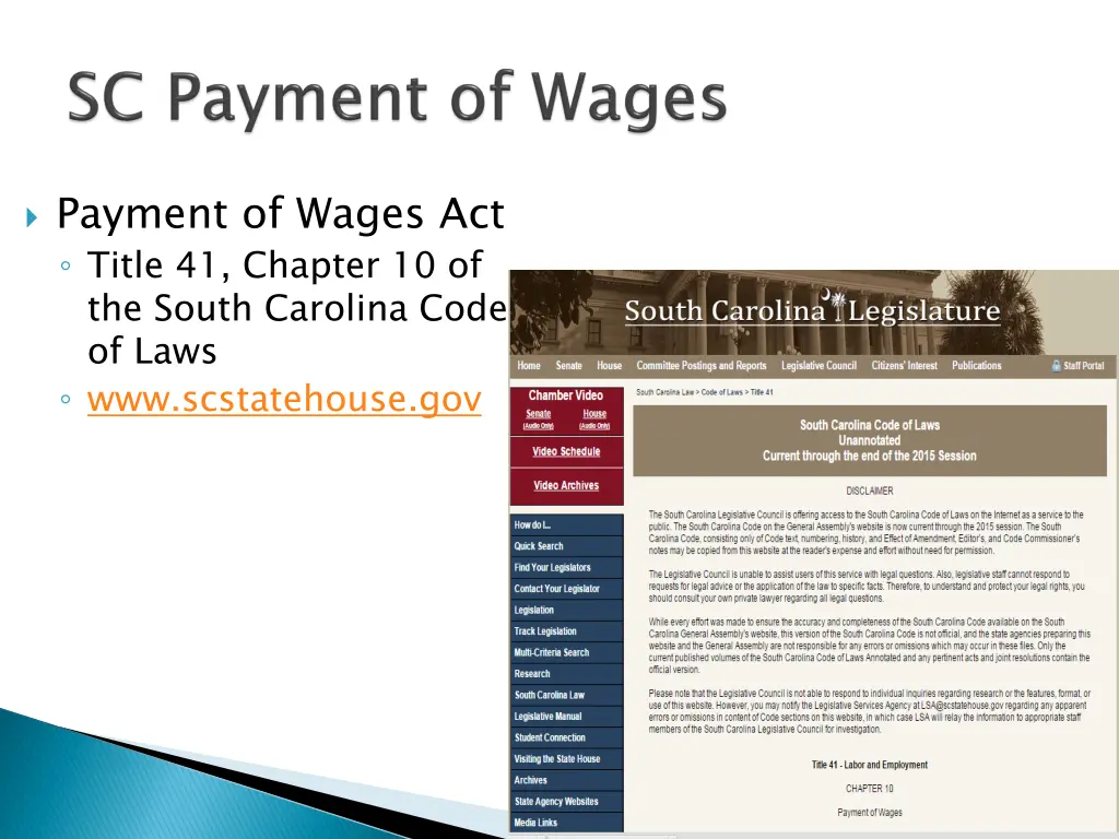 payment of wages act title 41 chapter
