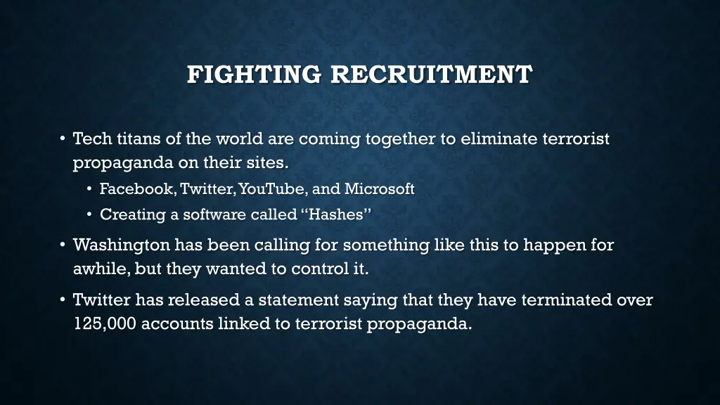 fighting recruitment