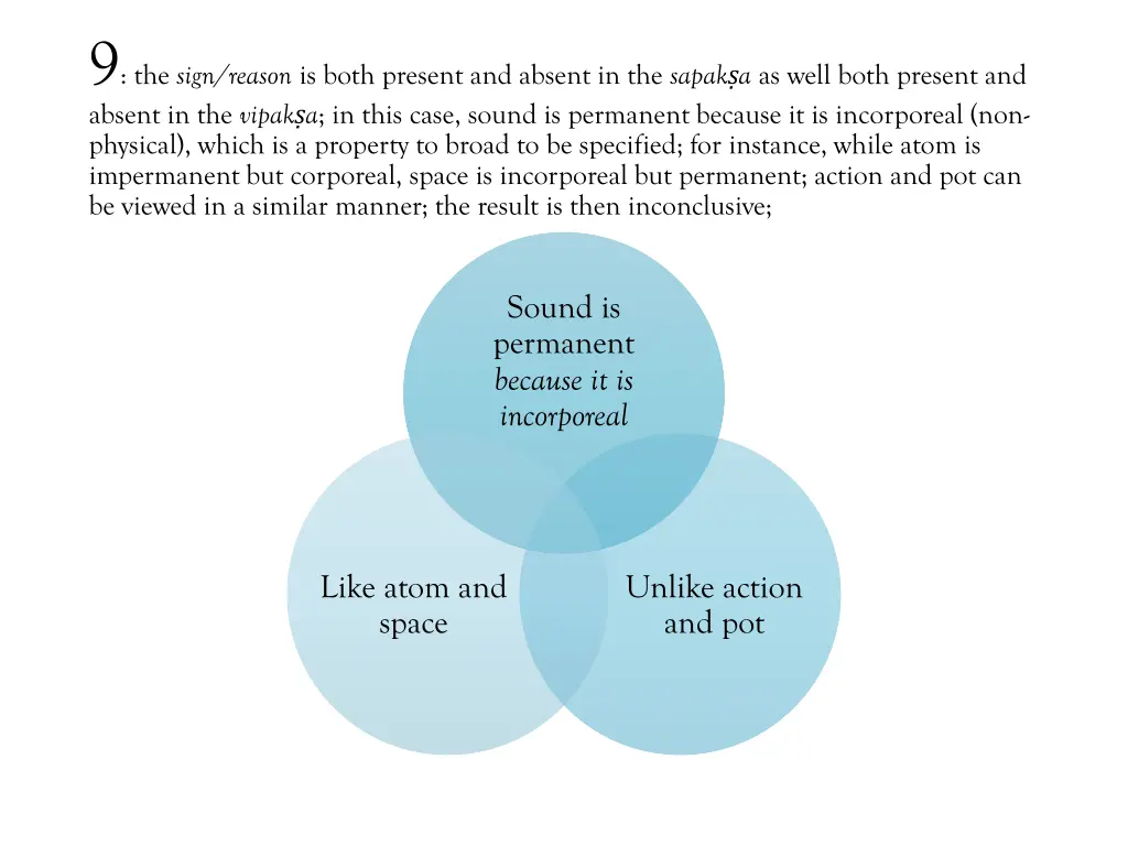 9 the sign reason is both present and absent