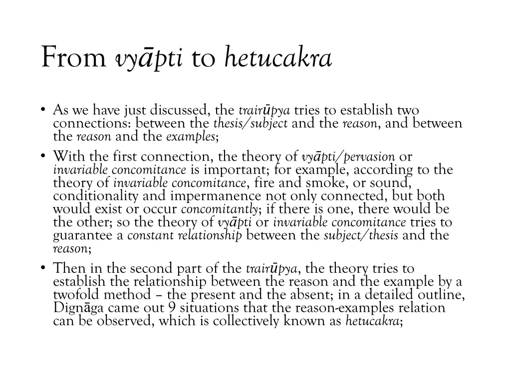 from vy pti to hetucakra