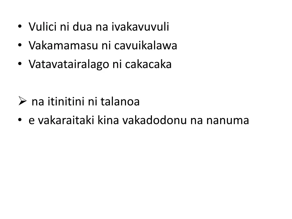 vulici ni dua na ivakavuvuli vakamamasu