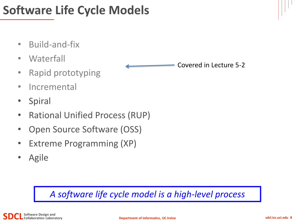 software life cycle models 1