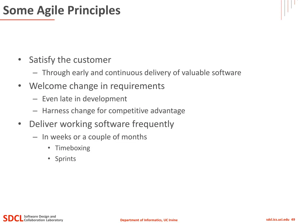 some agile principles
