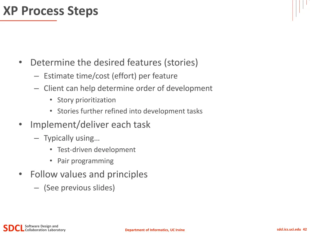xp process steps