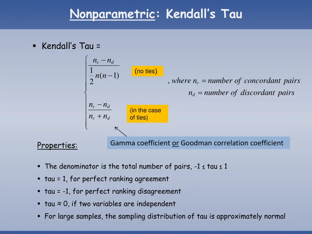 nonparametric kendall s tau 1