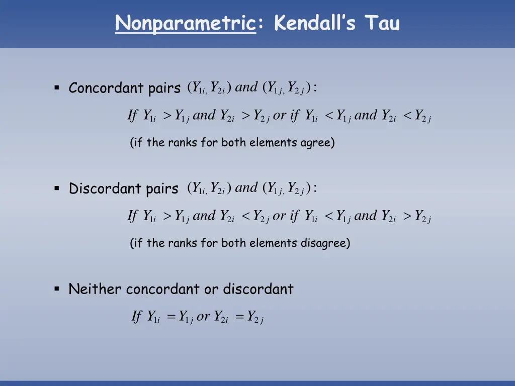 nonparametric kendall s tau