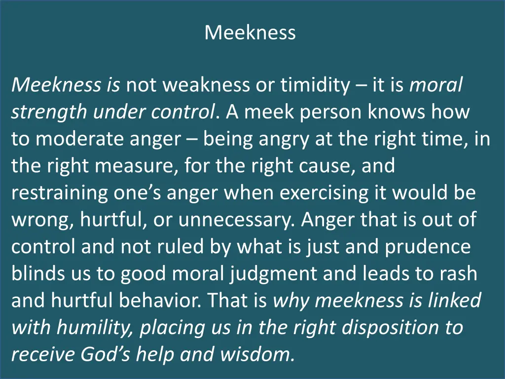 meekness