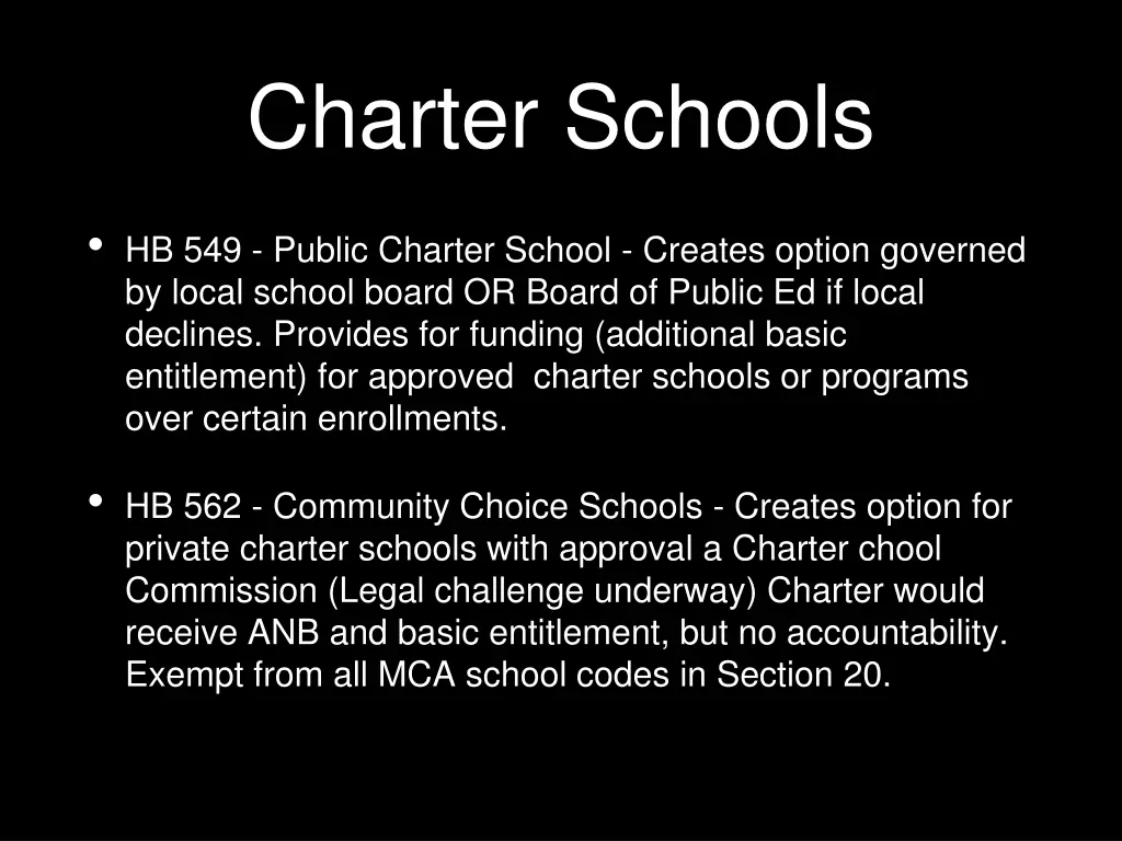 charter schools