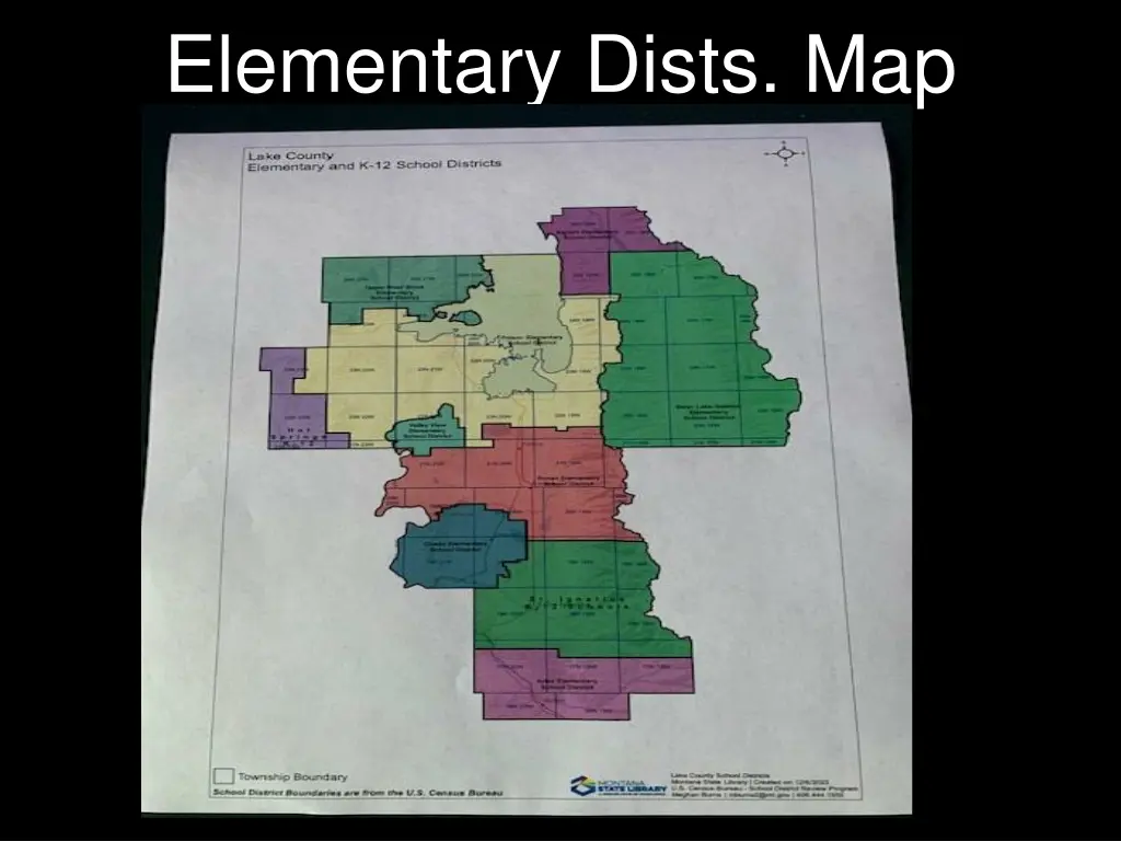 elementary dists map