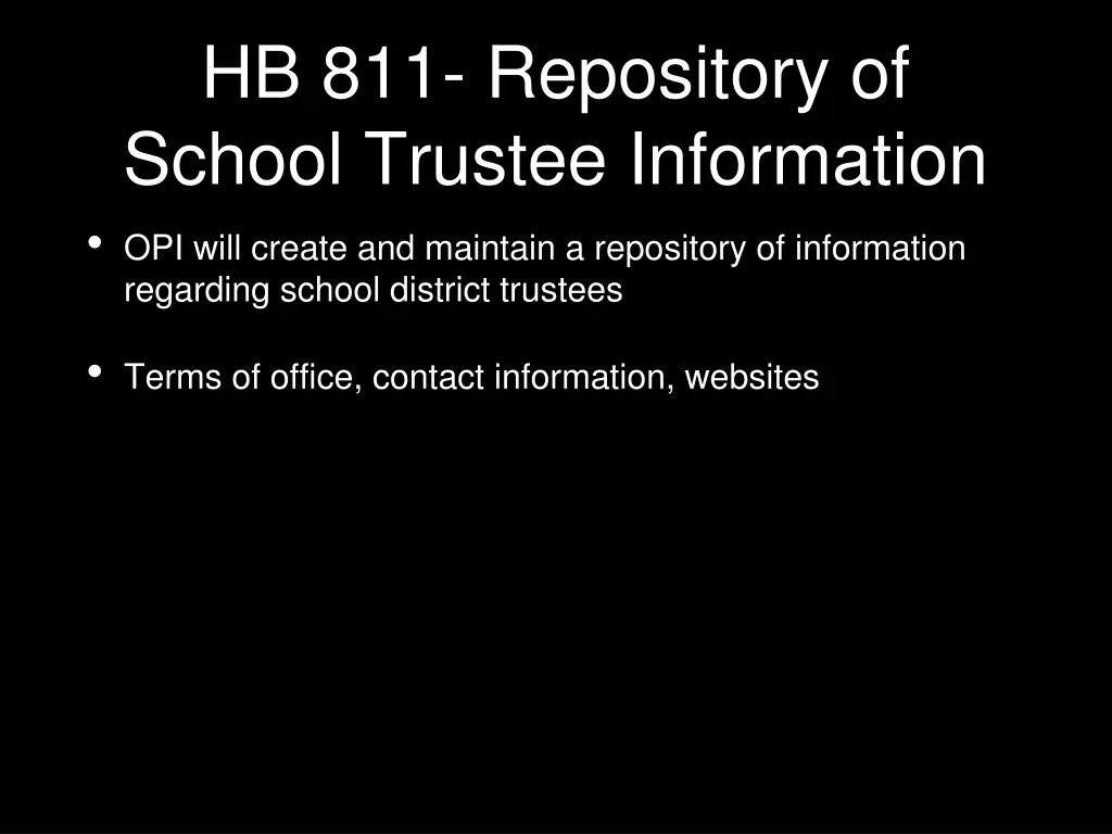 hb 811 repository of school trustee information