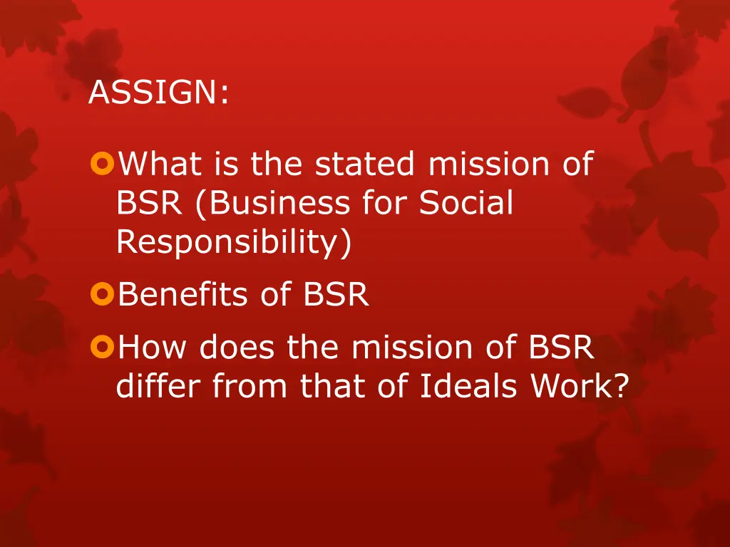 assign