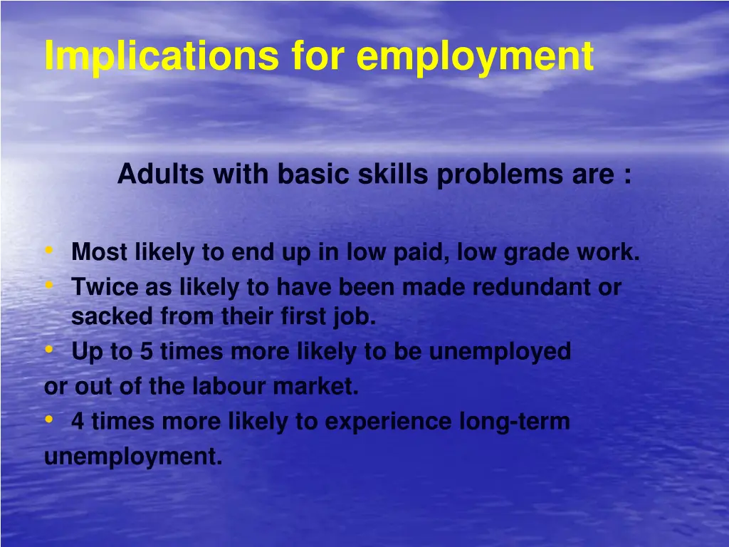 implications for employment
