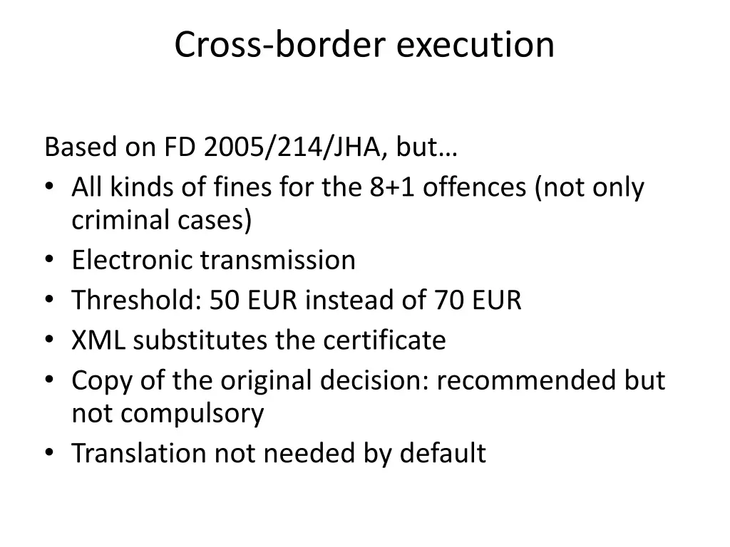 cross border execution