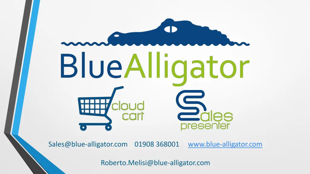 sales@blue alligator com 01908 368001 www blue