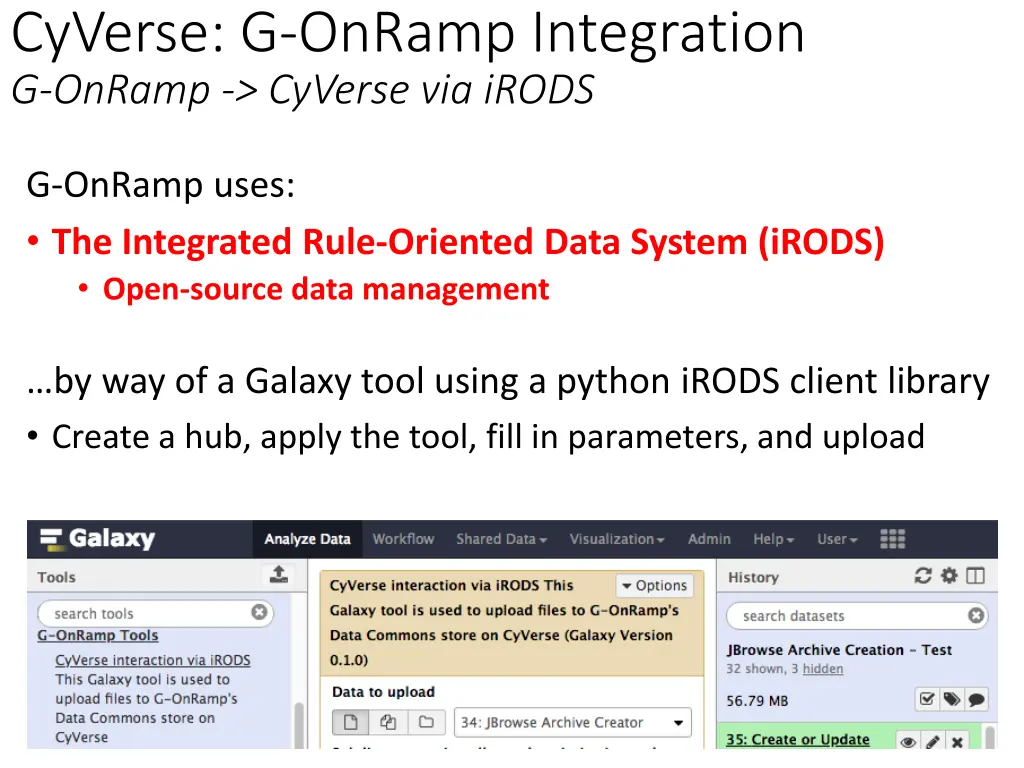 cyverse g onramp integration g onramp cyverse