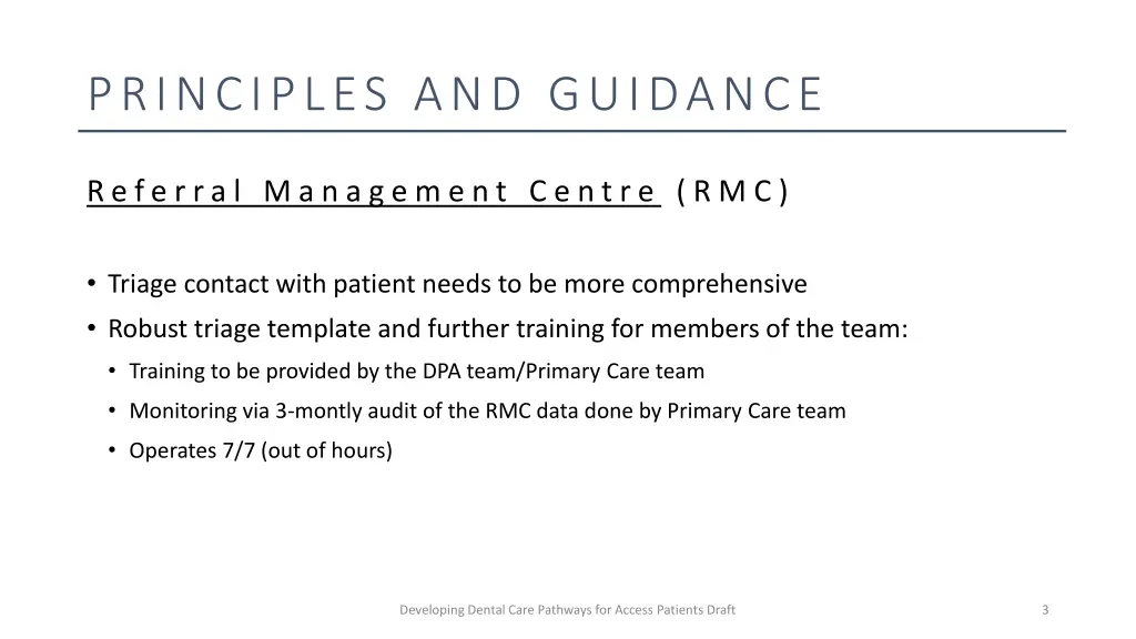 principles and guidance
