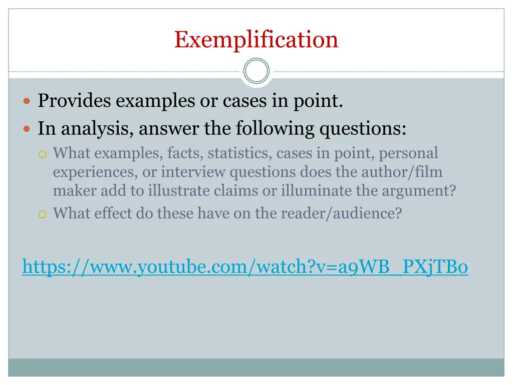 exemplification