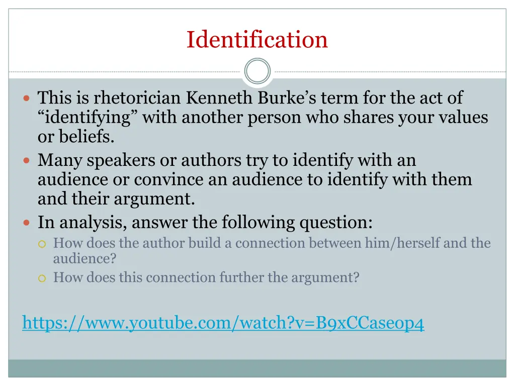identification
