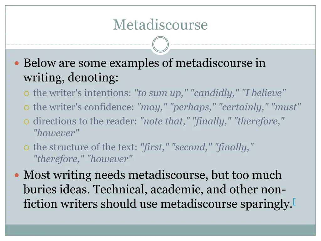 metadiscourse 1