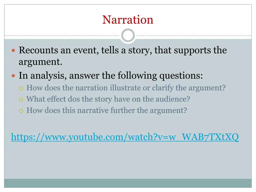 narration
