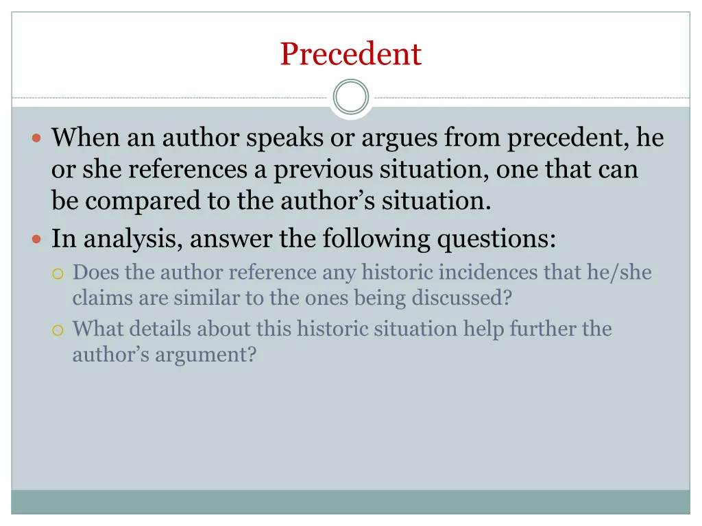 precedent