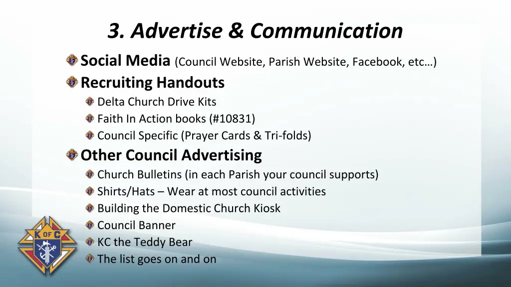 3 advertise communication