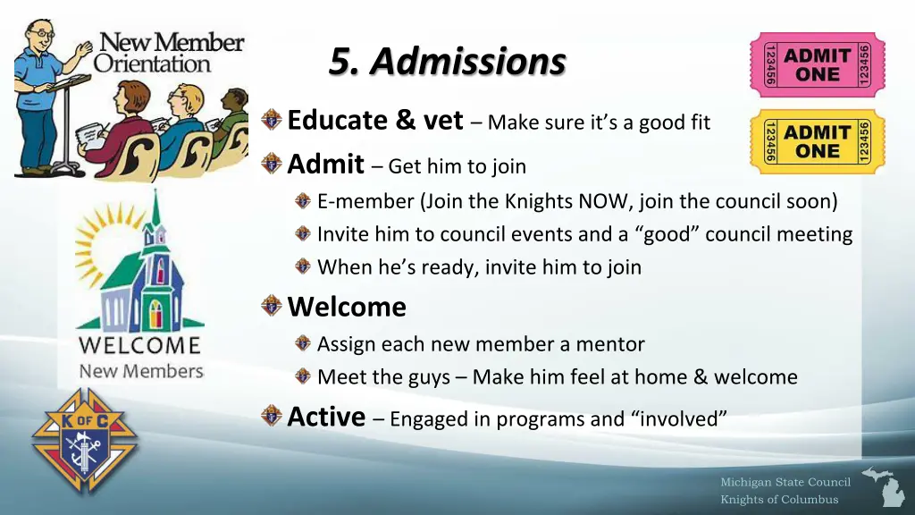 5 admissions