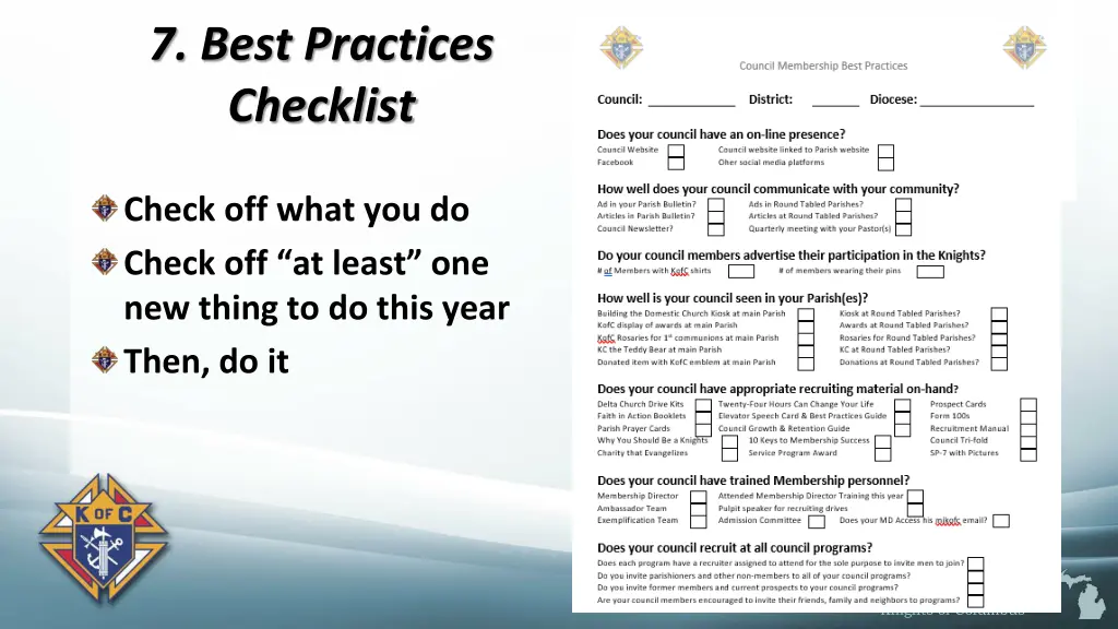 7 best practices checklist