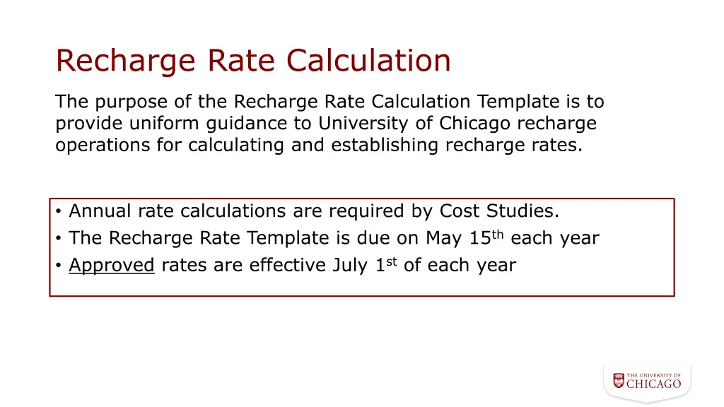 recharge rate calculation