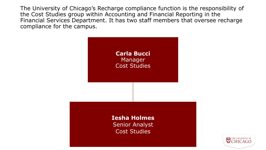 the university of chicago s recharge compliance