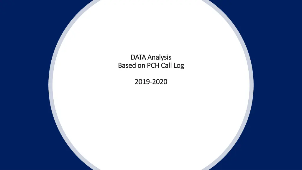 data analysis data analysis based on pch call