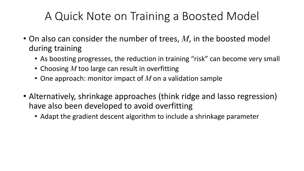 a quick note on training a boosted model 2