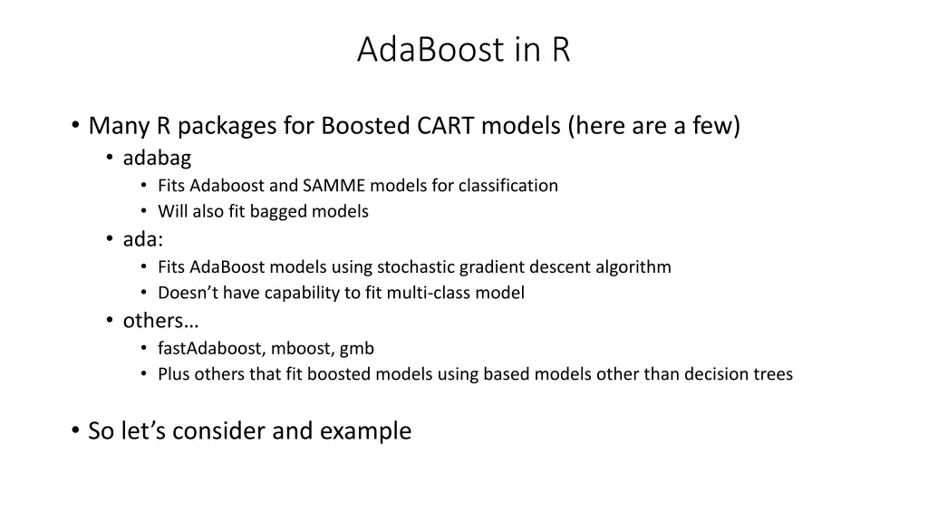 adaboost in r