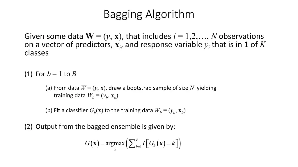 bagging algorithm