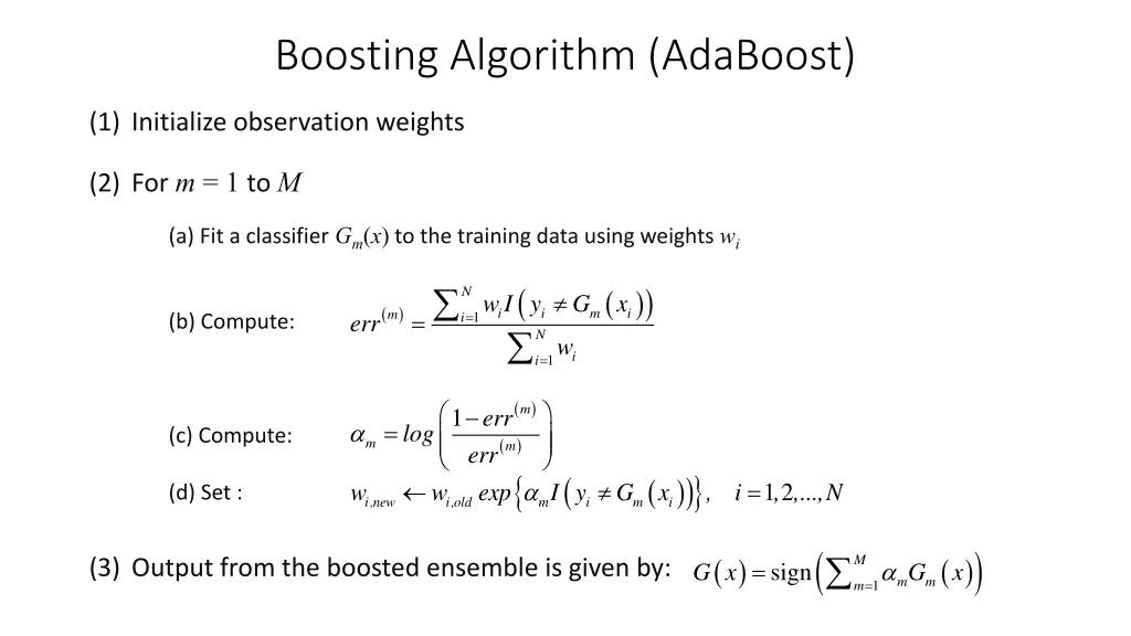 boosting algorithm adaboost