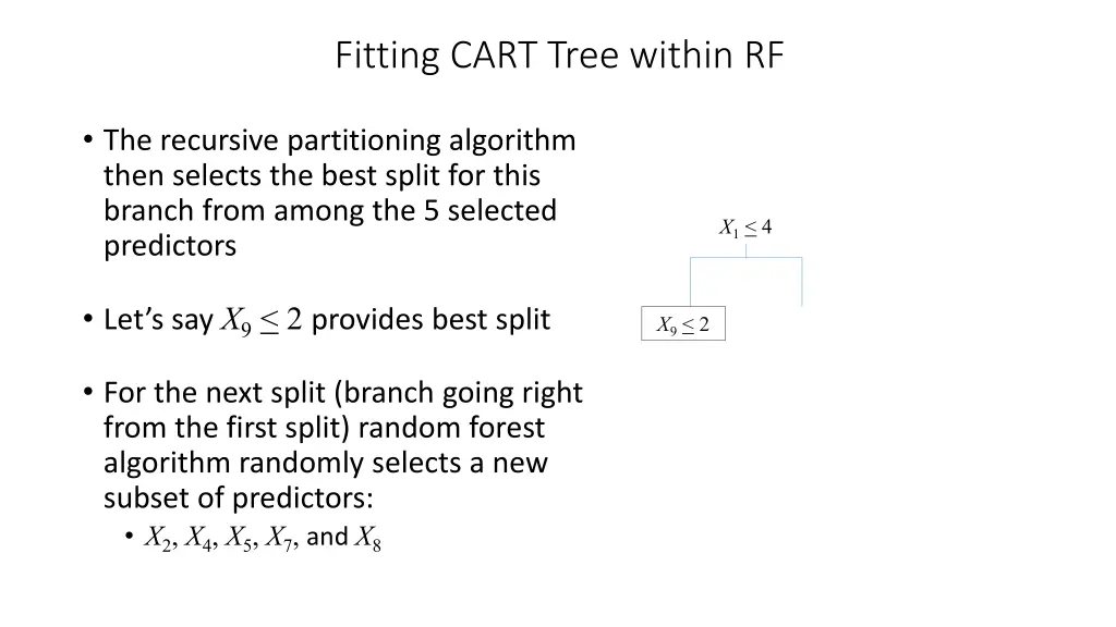 fitting cart tree within rf 2